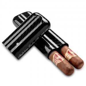 Cigar tube portable retro carbon fiber cigar tube_ (7)